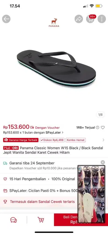 Djual sendal jepit women / wanita merk panama size 37-38