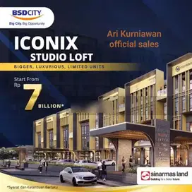 Iconix studio loft bsd city all type hadap jln utama 7man 4 lantai aja