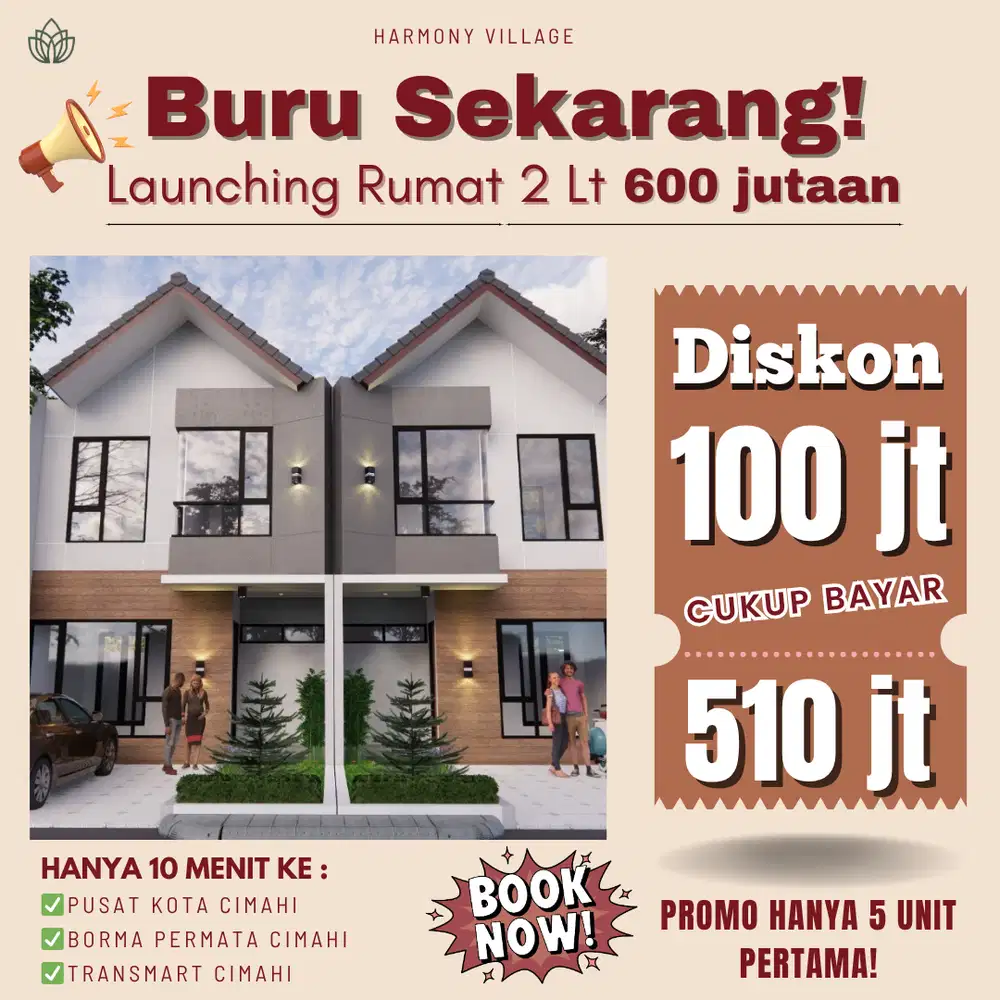 Jual Rumah 2 Lantai Murah Banget Di Sayap Cipageran Cimahi