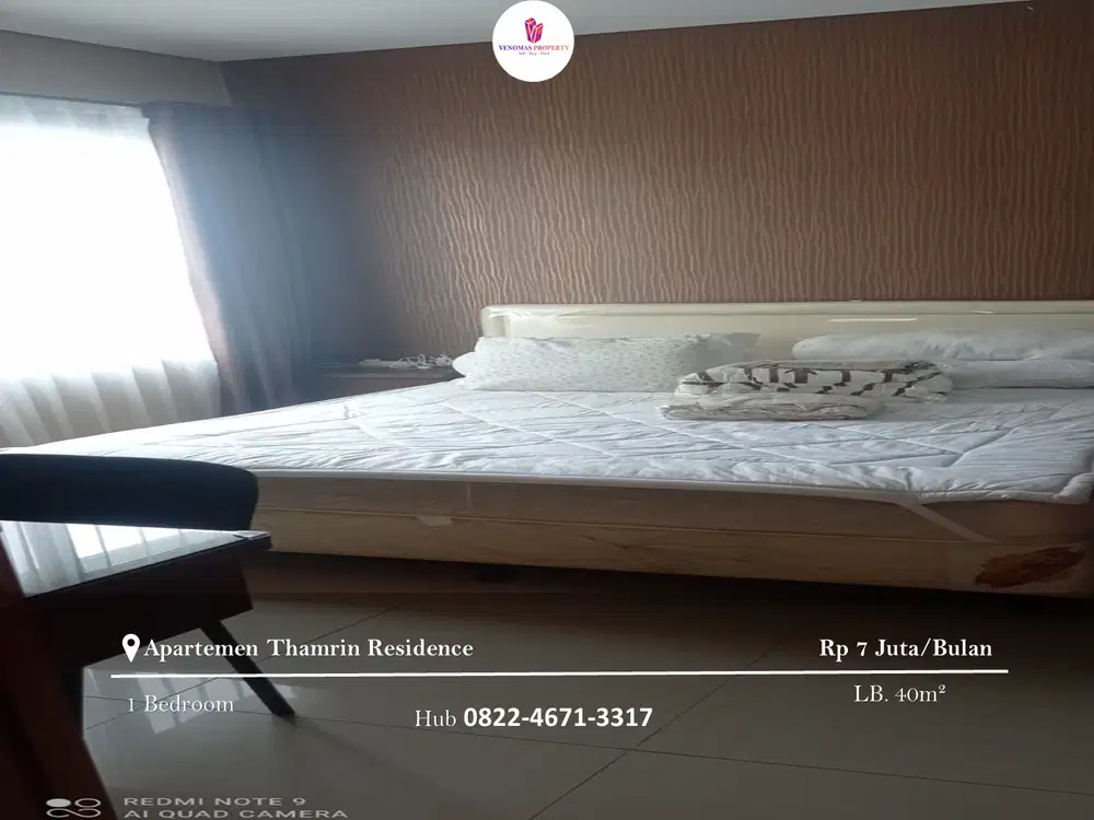 Disewakan Apartement Thamrin Residence Middle Floor 1BR Full Furnished