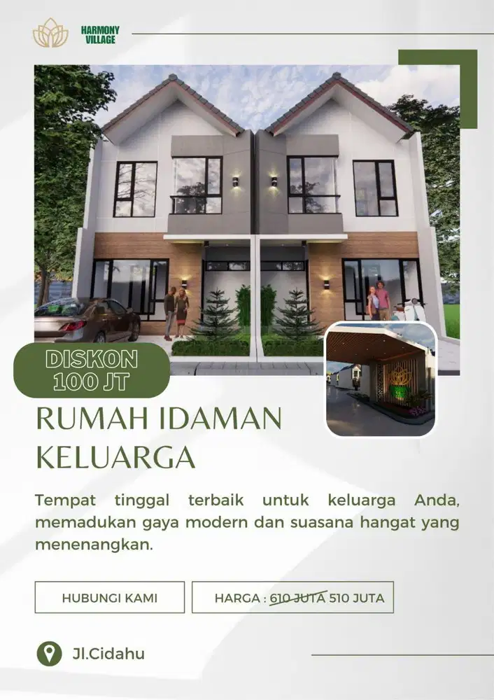 Rumah 2 lantai Harga Launching Hanya 500 jtan di Kolmas Cimahi