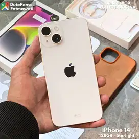 EX IBOX IPHONE 14 128GB STARLIGHT LIKENEW FULLSET ORIGINAL