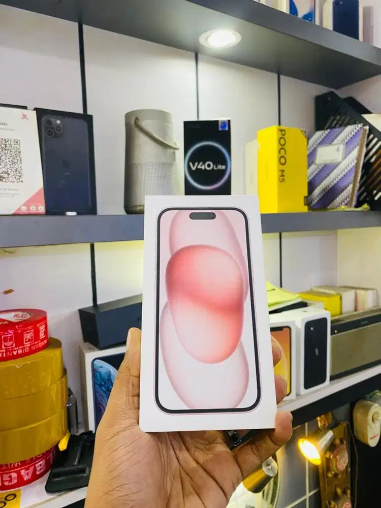 Iphone 15 128GB new ibox garansi resmi 1 tahun pink