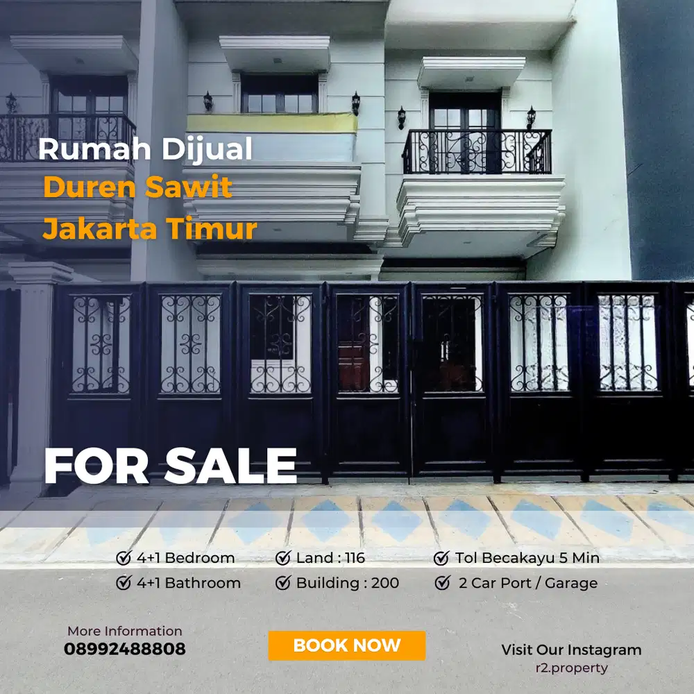 Rumah Dijual di Jakarta Timur Duren Sawit