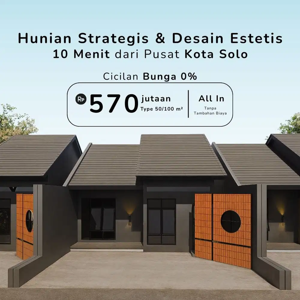Di Jual Rumah Minimalis Modern 3 Menit UIN Solo
