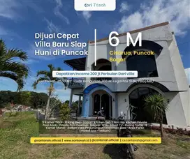 Villa Baru 2 Lantai Luas tanah 2000m2 di puncak bogor