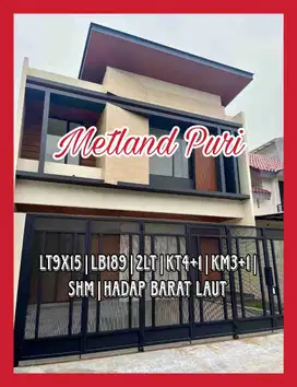 I Rumah baru siap huni murah 9x15 2 lantai di metland puri