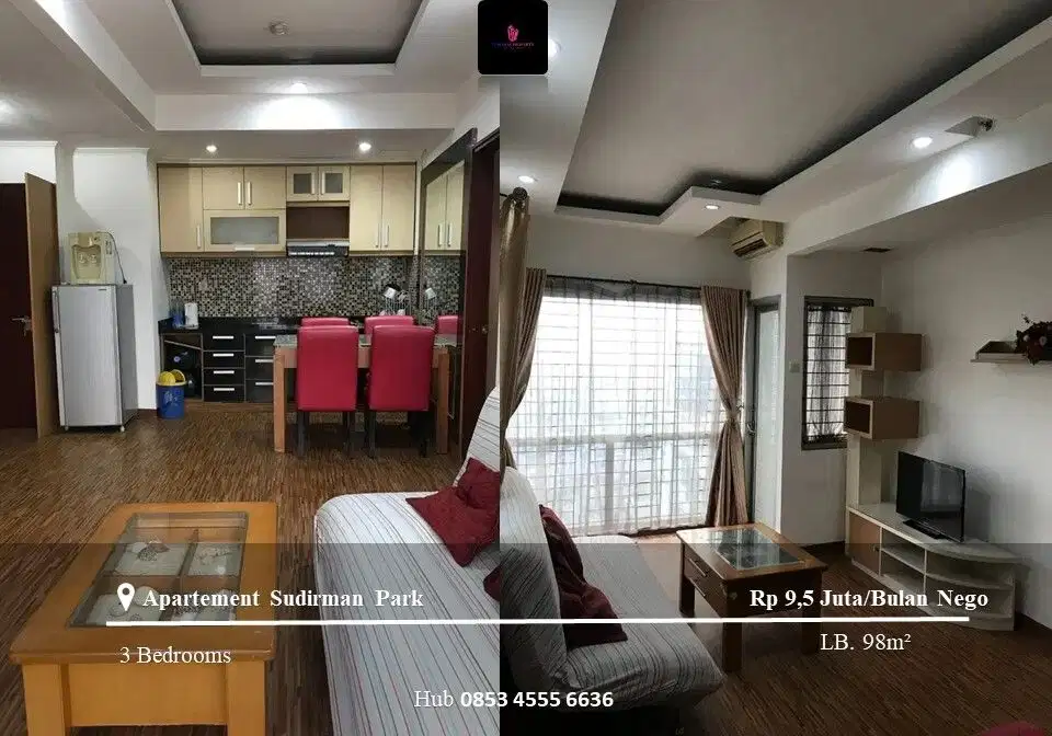 Disewakan Apartement Sudirman Park 3BR Full Furnished View Full