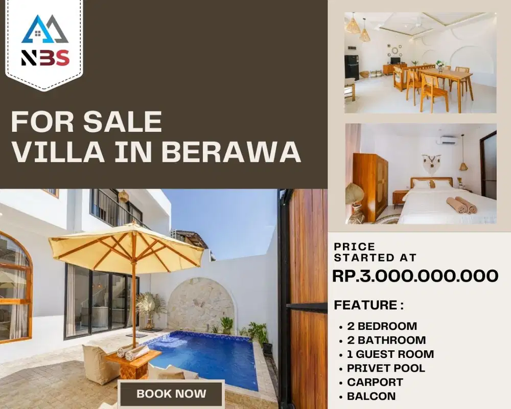 Limited Edition: A Stunning Mediterranean Villa in Berawa, Canggu