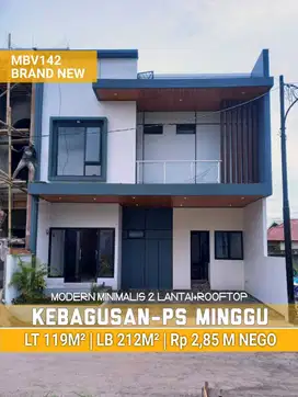 MBV142 Rumah Modern 2 Lt + Rooftop di Kebagusan, Pasar Minggu
