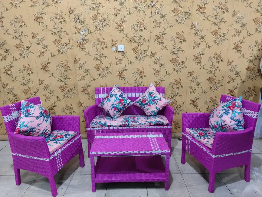 SOFA + MEJA ROTAN