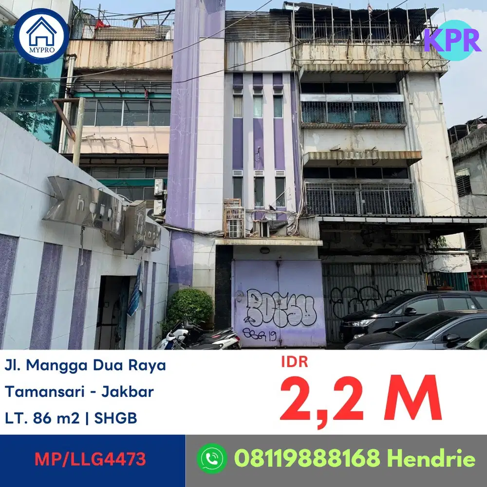 MP/LLG4473 LELANG 8 OKTOBER 2025 ruko jl mangga dua raya 2F Jakbar