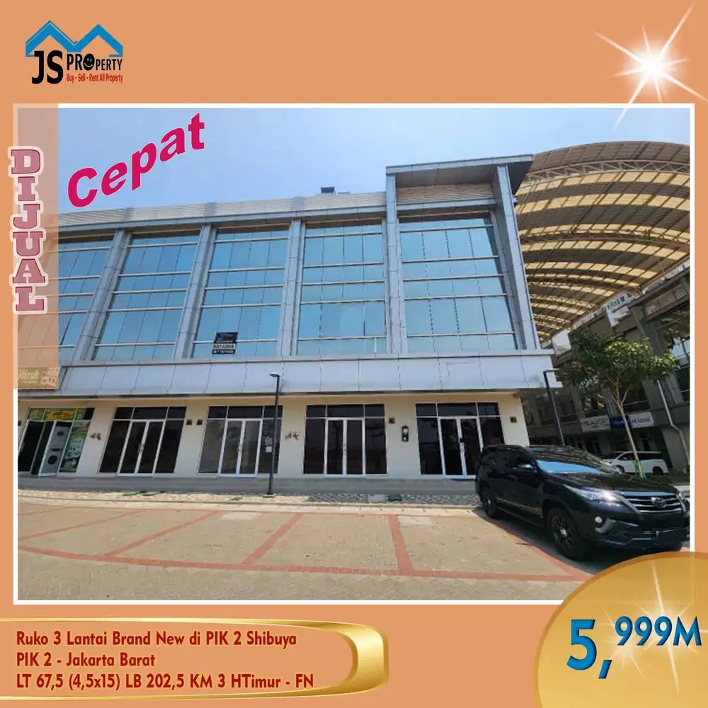 DIJUAL MURAH RUKO 3 LANTAI SHIBUYA PIK 2 JAKARTA UTARA