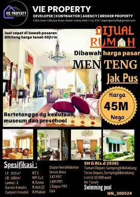 Jual Rumah Mewah Menteng Jakarta Pusat