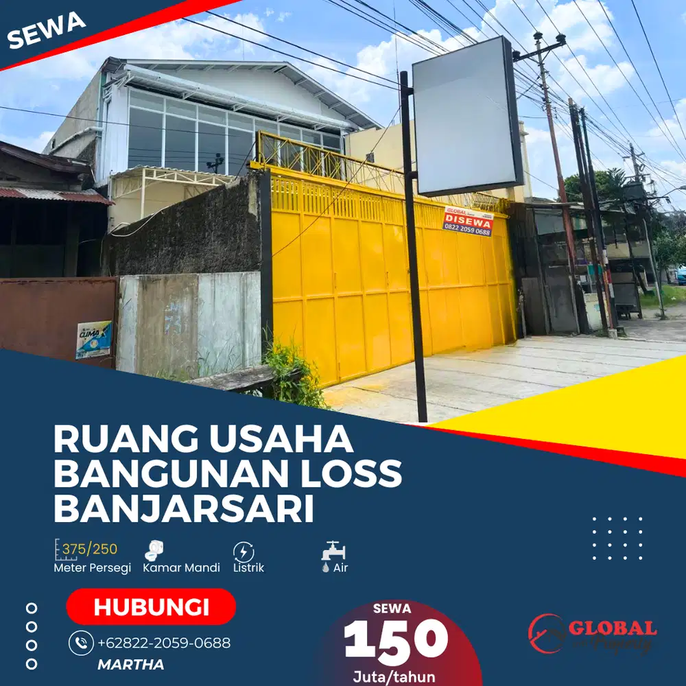 Gudang/Ruang Usaha Bangunan Loss Banjarsari