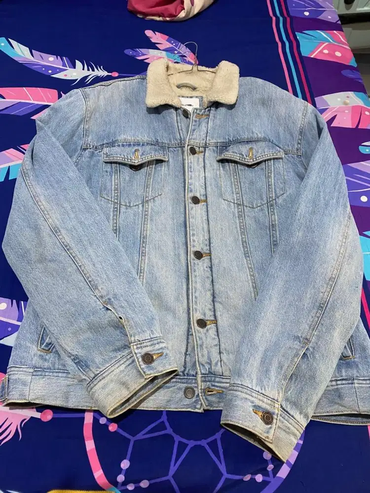 Jaket Jeans Tebal Bulu Oldnavy