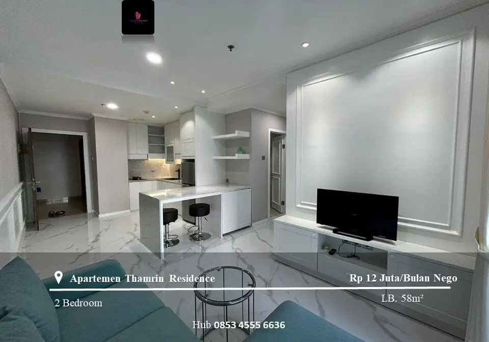 Disewakan Apartement Thamrin Residence 2BR Full Furnished View City