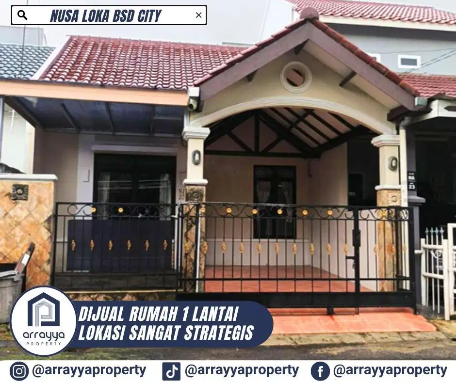 RUMAH STANDAR 1 LANTAI DI NUSA LOKA BSD .ARB119.