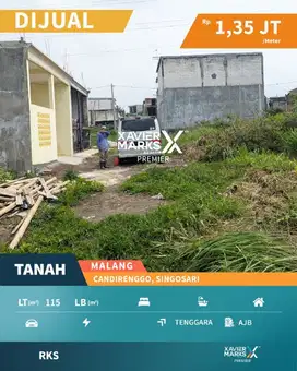 Tanah Kavling Perumahan Hook Di Candirengo Singosari Malang