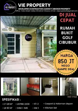 DIJUAL MURAH RUMAH CIBUBUR BUKIT GOLF