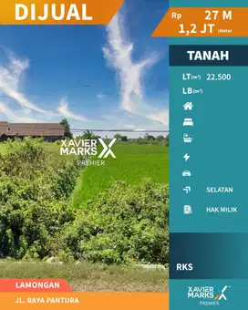 Tanah Lokasi Di Jalur Pantai Utara (Pantura) Lamongan Jawa Timur