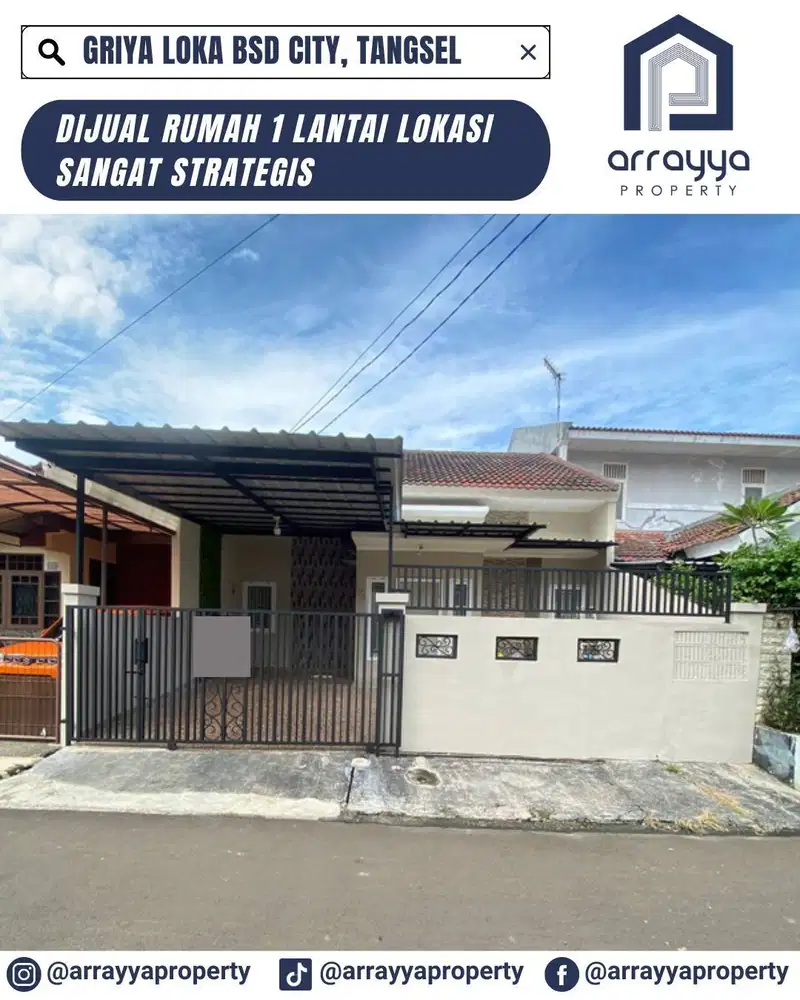 RUMAH BARU 1 LANTAI DI GRIYA LOKA BSD .HRB173.