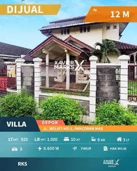 Rumah Villa Depok Di Jalan Melati Pancoran Mas, Depok