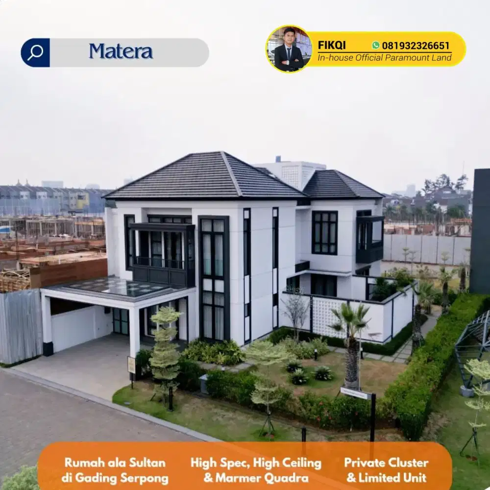 Matera Residences Rumah Sultan Gading Serpong Private Cluster