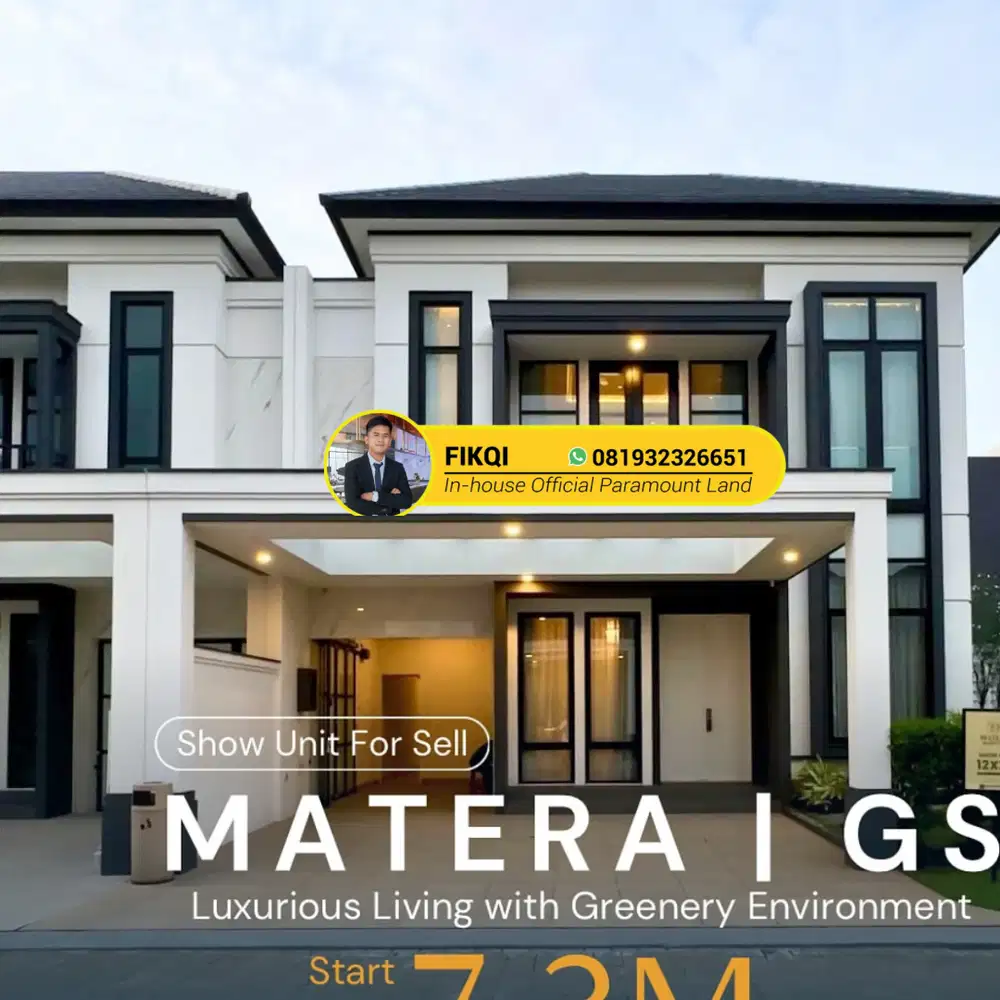 Rumah TerMewah Matera Residences New Type 10x18 2 Unit Terakhir