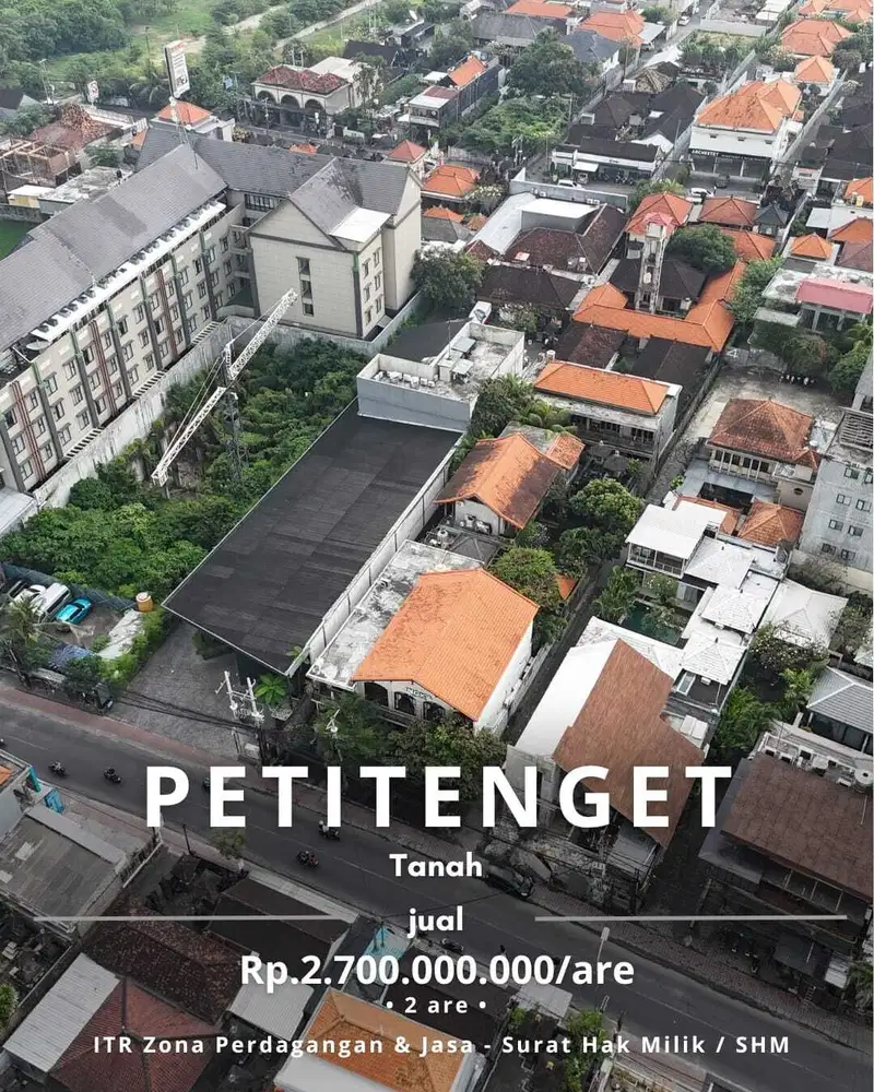 Jual Tanah Lokasi Premium Investasi Luas 2 are di Petitenget Seminyak