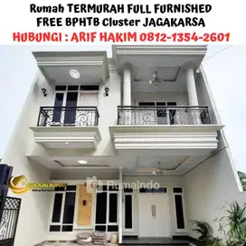 Dijual Rumah TERMURAH FULL FURNISHED FREE BPHTB Cluster JAGAKARSA