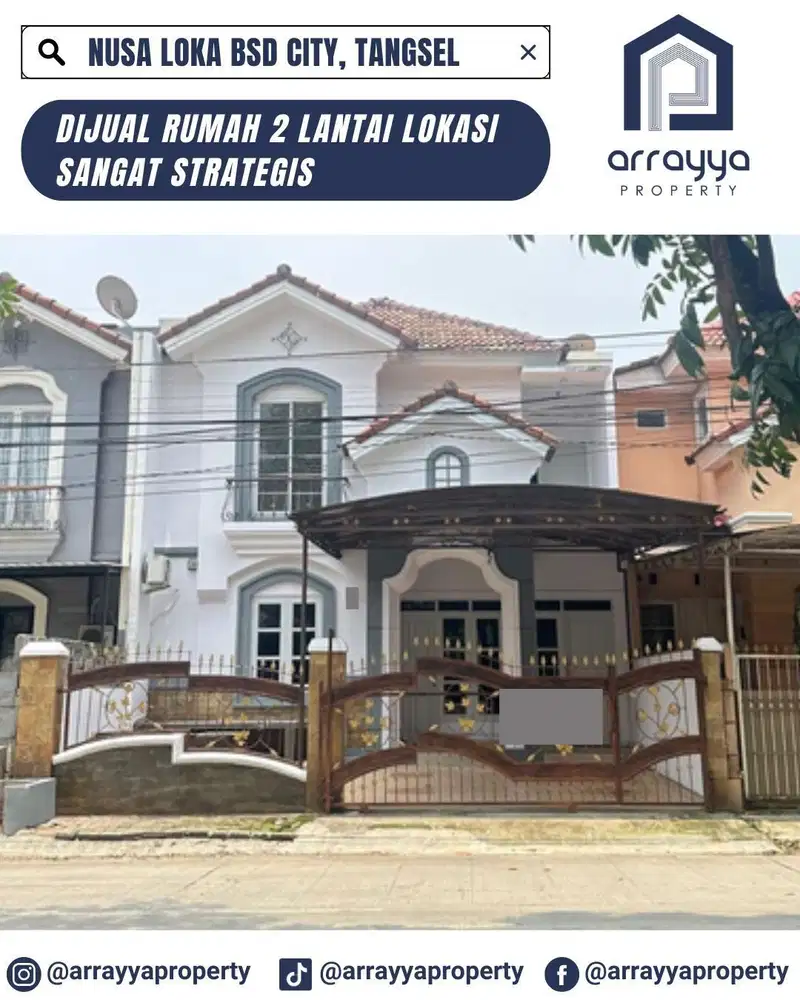 RUMAH LUAS SIAP HUNI DI NUSA LOKA BSD .ARB121.