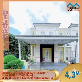 DIJUAL CEPAT RUMAH FULL FURNISH SUTRA LEORA ALAM SUTRA TANGERANG