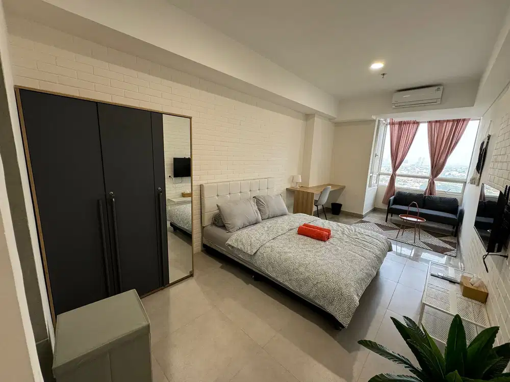 sewa apartemen studio skandinavia tangcity mall apartment tangerang
