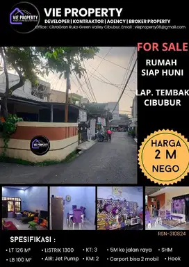 DIJUAL MURAH    RUMAH SIAP HUNI LOKASI STRATEGIS HOOK DI CIBUBUR