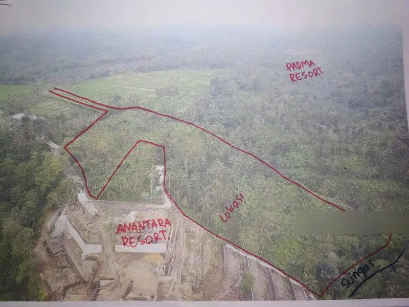 Tanah Premium Nempel Dengan Anantara Hotel Ubud Payangan Gianyar Bali
