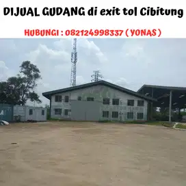 DIJUAL GUDANG di exit tol Cibitung