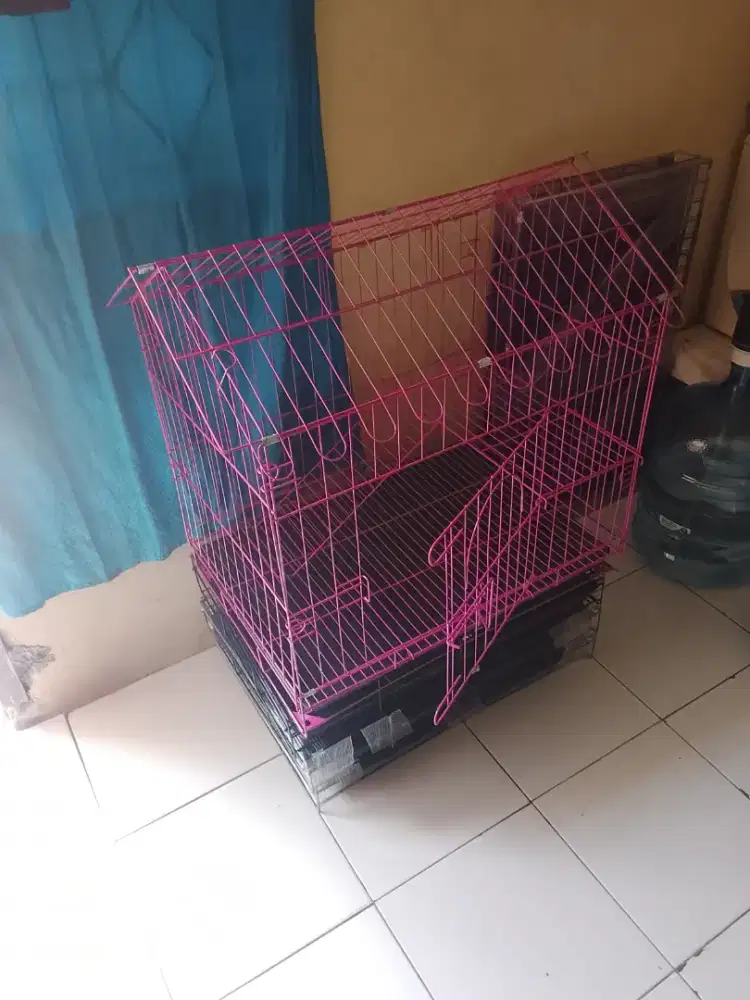 Kandang model atap rumah ukuran 60x42x60