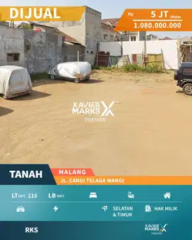Tanah Di Tengah KotaLokasi Jalan Candi Telaga Wangi Blimbing Malang