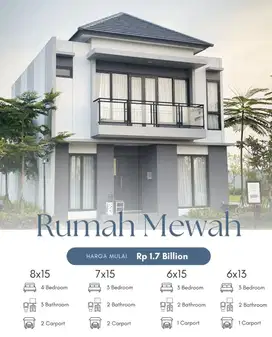 Cluster Lily Gading Serpong2 Rumah 2lantai modern langsung direct Tol