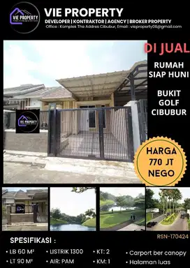 BANTING HARGA, RUMAH DIJUAL MURAH DI BUKIT GOLF CIBUBUR