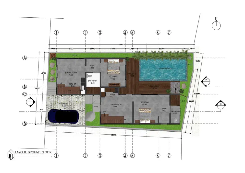VILLA JOSH II CEMAGI with SUNSET and OCEAN VIEWS