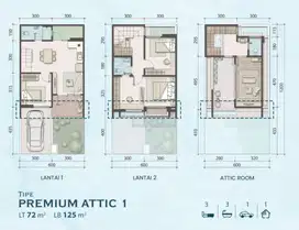 Ready Siap Huni 2 unit Terakhir Leonora 6x12 3 Lantai Attic Room