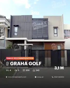 Rumah Mewah Full Furnished + Kolam Renang Siap Huni Di Graha Golf Aray
