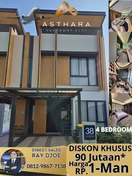 Rumah termurah 4 kamar tidur 2 lantai di asthara bandara