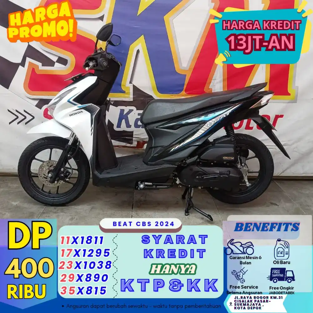 Dp 400rb Proses 1hari kredit beat cbs 2024 km low