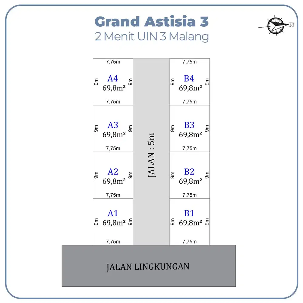 Tanah Lingkungan Nyaman SHM Malang