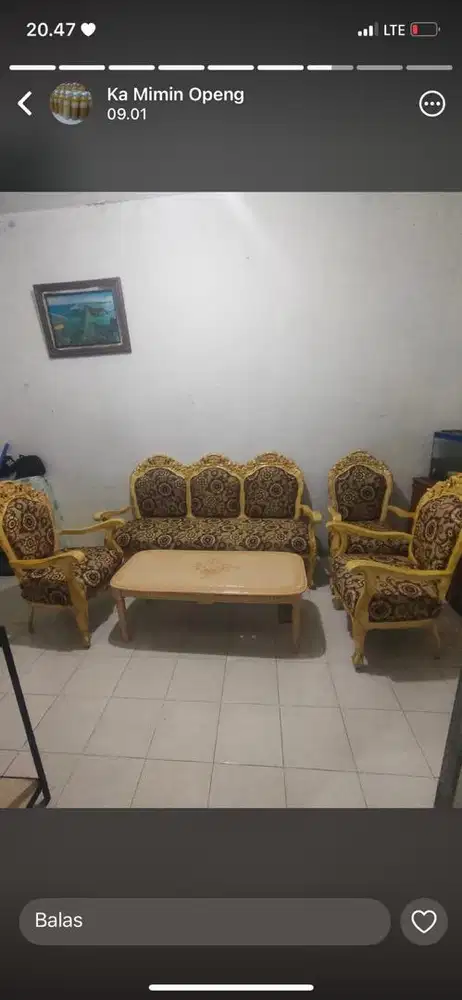 Set jati kursi tamu dan meja tamu