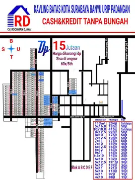 Kavling murah lokasi 100meter jln poros cor. Mepet pakal Surabaya