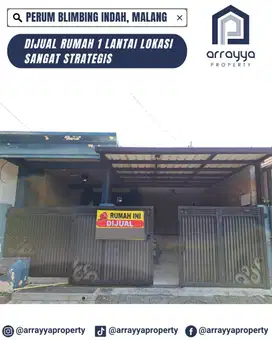 HARGA MURAH !! RUMAH 1 LANTAI DI PERUM BLIMBING INDAH MALANG